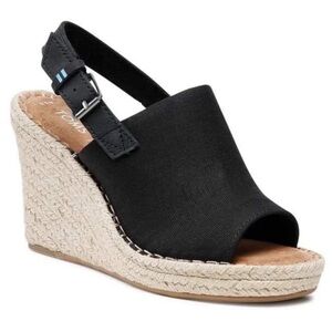 TOMS Monica Black Oxford Wedges - NEW WITH TAGS, Size 9-1/2